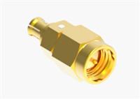 China SMA Male to MCX Male RF Coaxial Adapter Brass Body Center Pin PTFE Dielectric 6GHz on sale