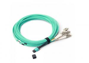 8 Core MTP-LC OM3 10G  50/125 Ruggedized Distribution Fiber Optic Patch Cord LSZH Jacket Round Cable