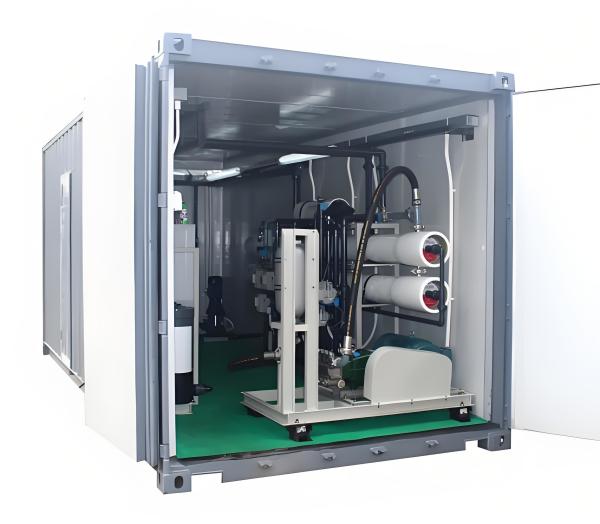 Quality 99% Salt Rejection Rate Containerized RO System With Media Filter Pretreatment for sale
