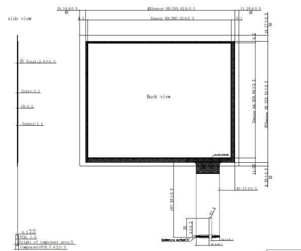Wear Resistance Capacitive Touch Screen Panel 10 Points 19 Inch