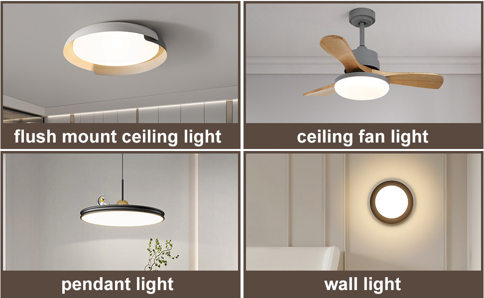 High Lumen 3KV Surge Protection Three Colors 9-25W Fan Light Exchange LED DOB Module Ceiling Fan Light Replacement