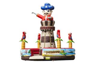 China Adventuring Pirate Inflatable Climbers For Toddlers , Rock Climb Slide Inflatable 7.0 X 5.6 M on sale
