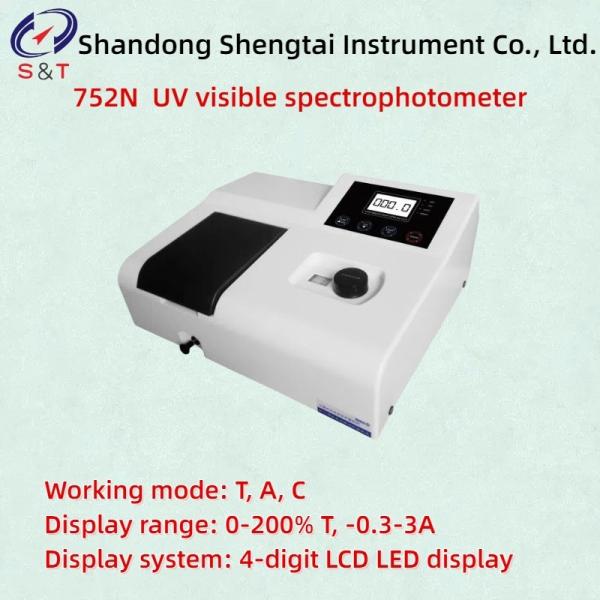 Quality ± 2nm Wavelength Accuracy 752N UV Visible Spectrophotometer For Food Detection Working ModeL, A, C for sale