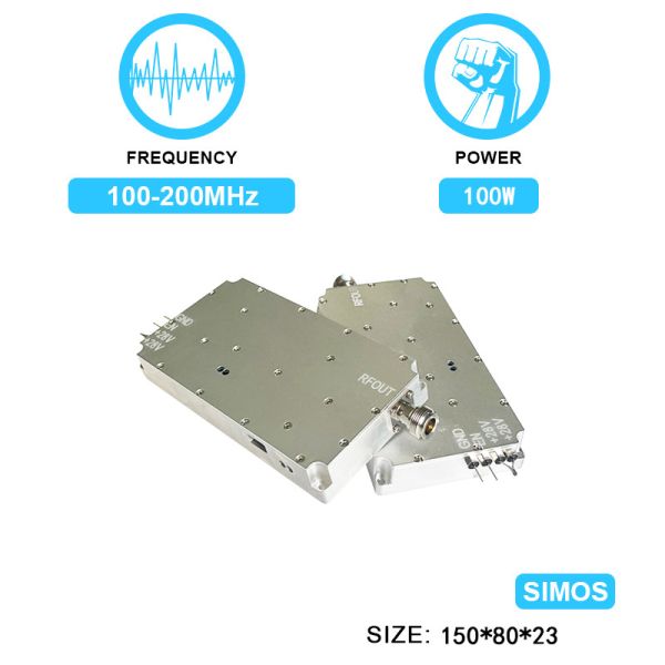 100W Customisable Ulf RF Power Amplifier Module 100-200MHz Module Drone Counter Anti-Drone Jamming With SIMOS