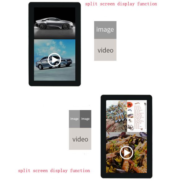 High Brightness 75 Inch LCD Video Wall Mounted Advertising Display With Speakers