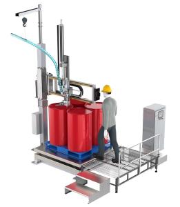Wholesale 12 Heads Ibc Filling Machine For Solvent / Paint / Chemical from china suppliers