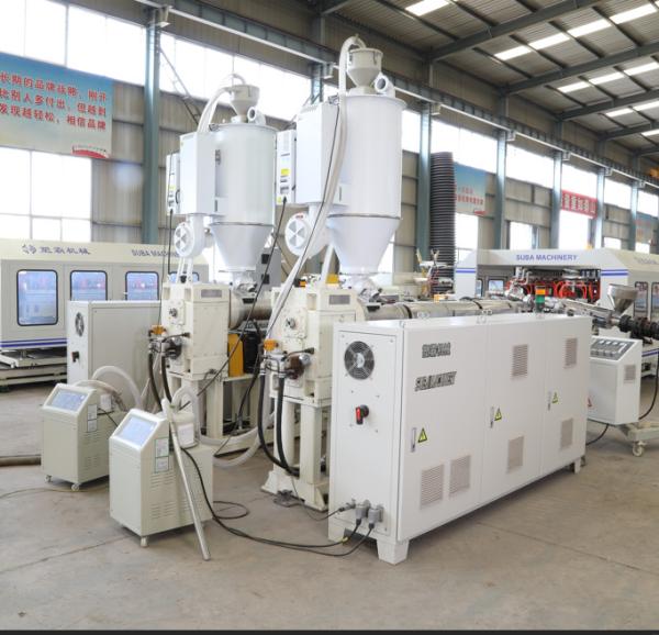 Quality High output double single layer corrugated pipe extruder for OD40mm - OD200mm for sale