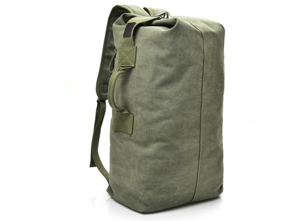Quality High Durability Canvas Molle Hiking Backpack For School / Daily Life for sale