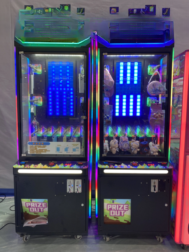 Coin Operated Prize Brick Stacker Game Arcade Machine With All Kinds Of Plugs