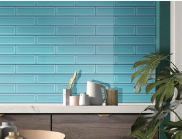 Quality Grade AAA Antibacterial Ceramic Subway Wall Tiles 68x280mm Green Porcelain 3D for sale