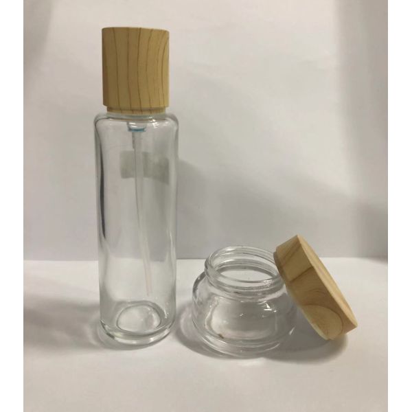 Skin Care Glass Cosmetic Packaging Lotion Bottle Cream Jar Safe Eco Friendly Cosmetic Containers