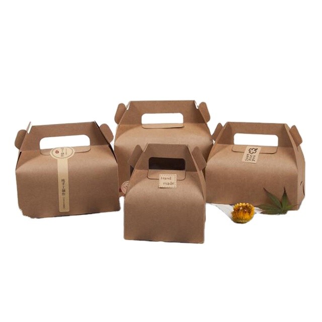 Wholesale Cake Bakery Height 8cm Custom Food Packaging Boxes With Handle from china suppliers