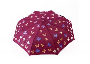 China Automatic Lightweight Travel Umbrella Printing Silk Screen Colorful 3 Fold on sale
