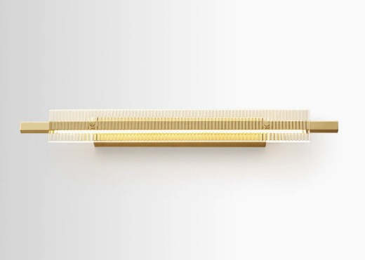 All-copper Italian wall lamp living room grille background wall lamp modern high-end light luxury minimalist long strip bedroom wall lamp