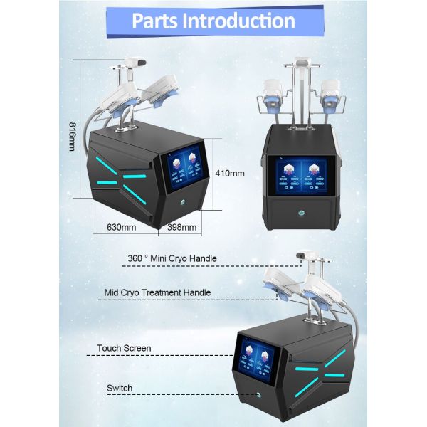 fat loss slimming machine handles cavitation vacuum 360 Multifunctional fat freezing machine