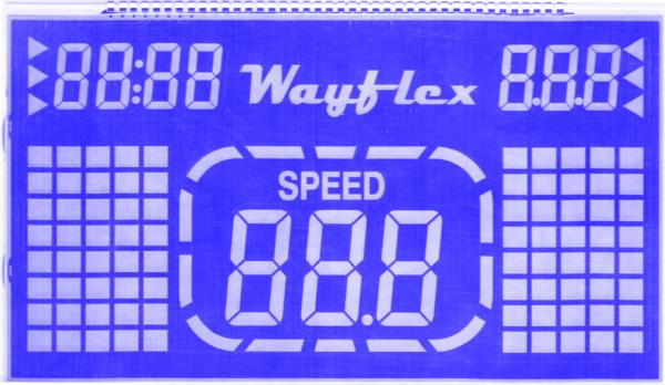Digit Character Blue Film Lcd Display , Programmable Lcd Display For Running