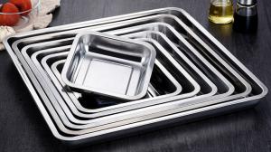 Wholesale Safe Stainless Steel Food Tray Plate Oven Smooth Polished 60*60*2cm from china suppliers