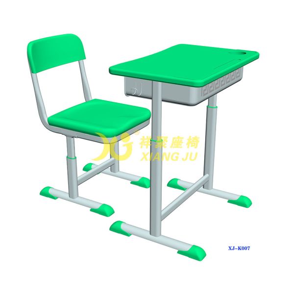 Height Hollow Polythylene Adjustable Student Desk And Chair Set Size 600*400mm