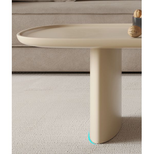 Acrylic High Density Board Living Room Coffee Table Oval Shape Modern