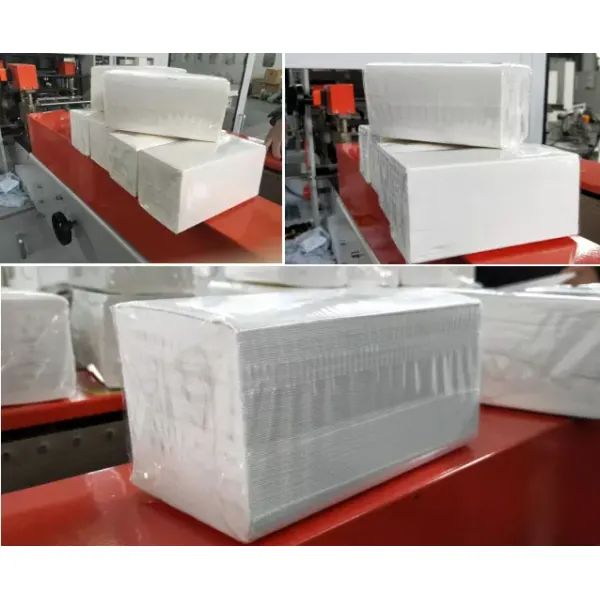 Sheet Roll Film Facial Tissue Packing Machine With Double Side Heat Sealing Function