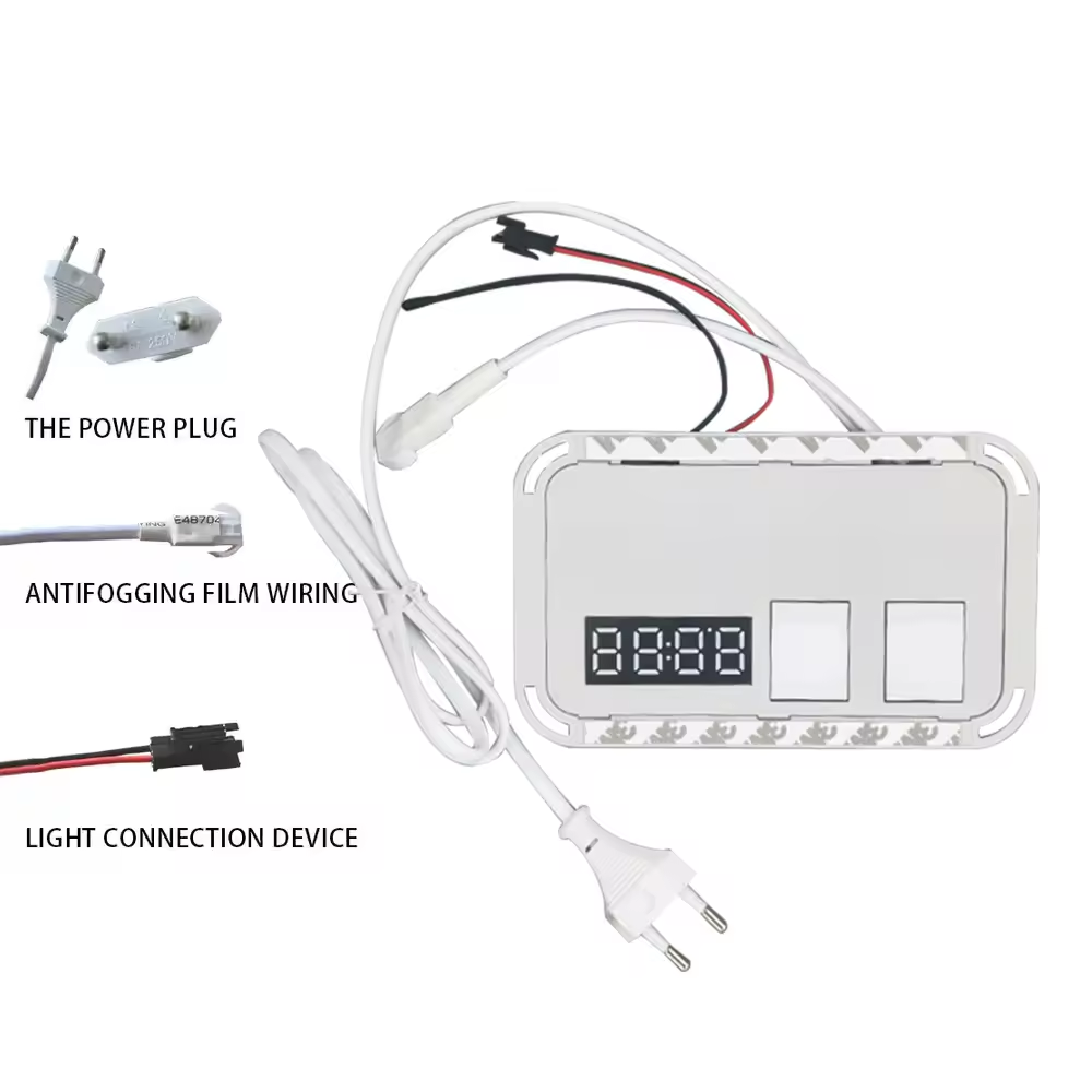 Smart Double Button Touch Sensor Switch with Time and Temperature Output Voltage DC12V