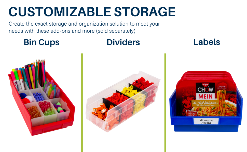 shelf bins accessories
