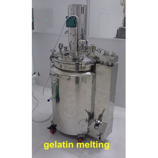 Capsule Gelatin Melting Tank With Bottom RTD Sensor weight gauge , control panel