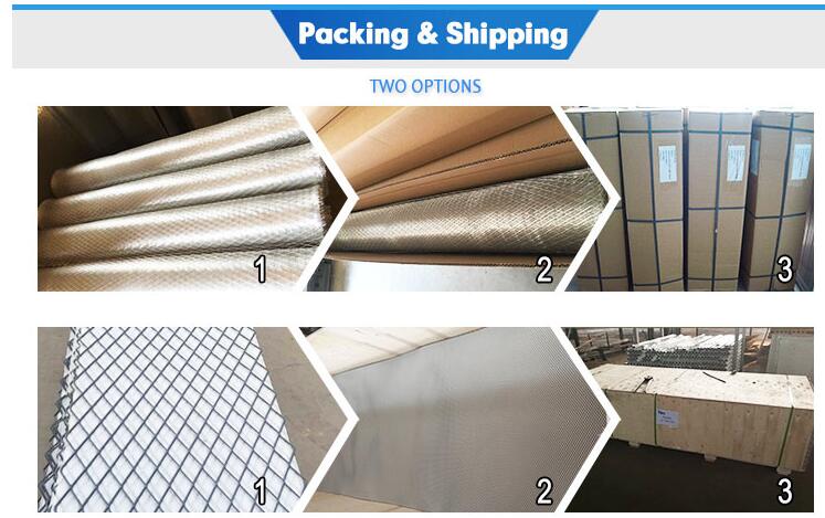Diamond Expanding Wire Mesh Metal Sheet Anodized 2m Width 6m Length