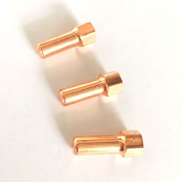 Gold Esab Plasma Cutting Torch Parts Pt100 Plasma Nozzle And Electrode