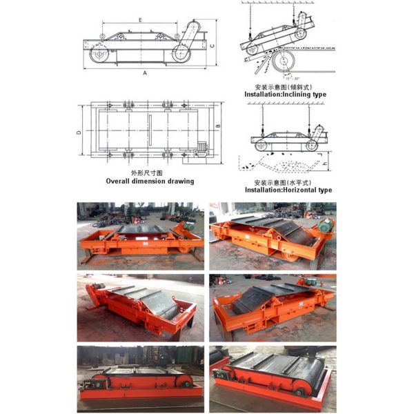 Easy Maintain Electromagnetic Separation , Magnetic Head Pulley Conveyor For Limestone