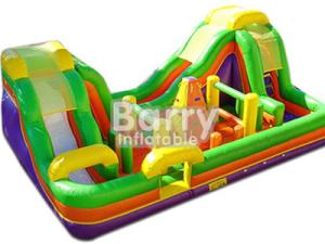 Wholesale Outdoor Inflatable Bouncy Obstacle Course Combo Slide With Small Climbing Wall from china suppliers