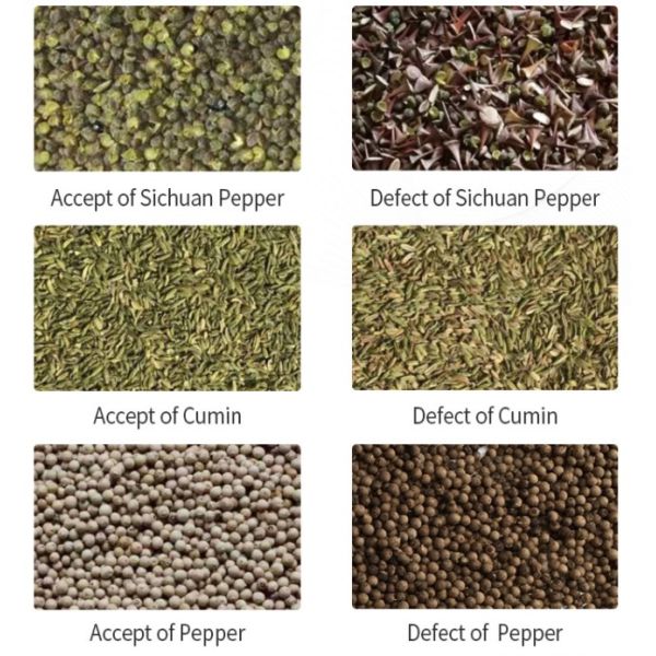 Automatic CCD Grain Color Sorter , 3t/h Pepper Sorting Machine