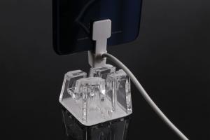 China COMER Acrylic mobile display stand with 6 port alarm displaying system for mobile phone retail stores on sale