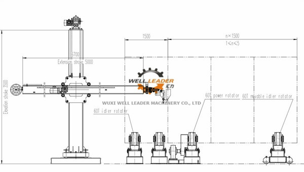 Welding Rotator Welding Positioner Column Boom Welding Manipulator HC6050