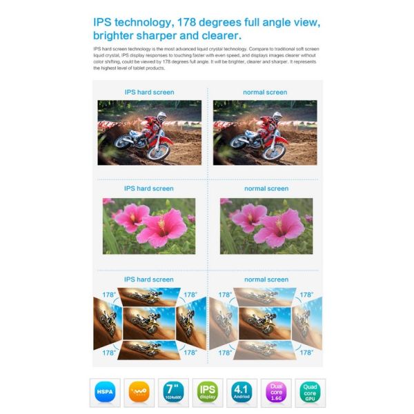 7" pipo ultra U3 2G/3G Phone calling IPS tablet pc dual core 1.6gh 1GB ram 16GB rom