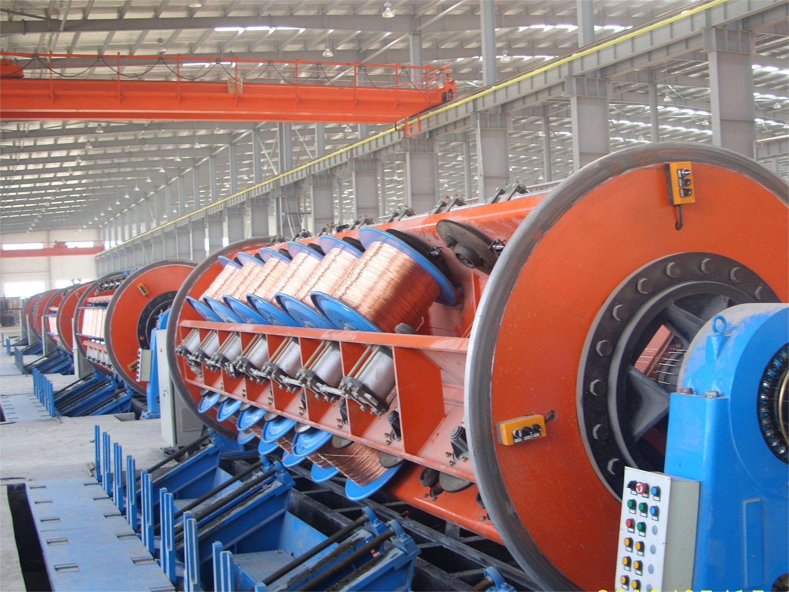 Skip Type Strander Bow Twister Machine For Standing Cabling Control Cables Or Mining Cables