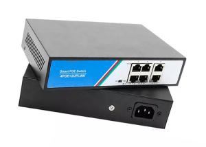 China 100 / 250m 10 / 100 / 1000Mbps 4+2 POE Switch For IP Camera System on sale
