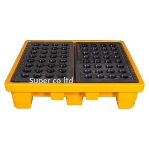 Wholesale Polyethylene Drum Containment Pallets For Chemical , Acids Amd Corrosives Liquid Distributed Load 1100kg from china suppliers