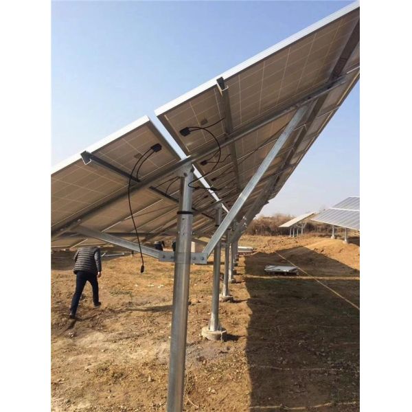 Boyue Carbon Steel Aluminum Alloy Single Column Piling Ground Mounting System