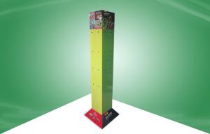 Four Face Show Rotating Cardboard Display Stands With Plastic Hook