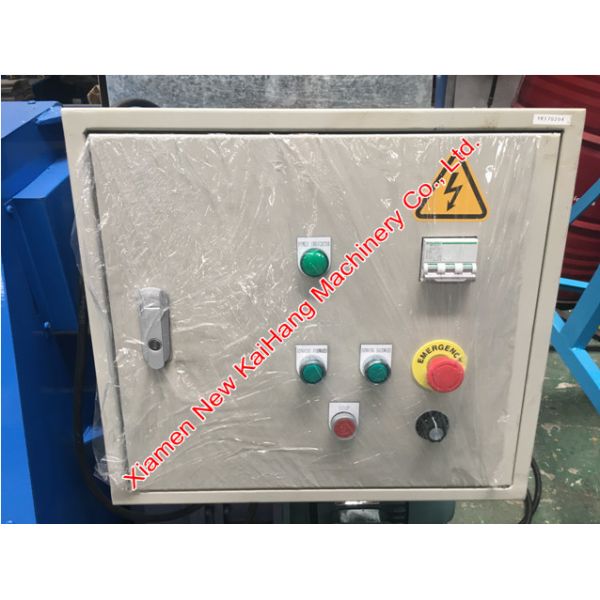 Blue Auxiliary Equipment Coiler Rack / Un Winder Twin Head 2MT With Power