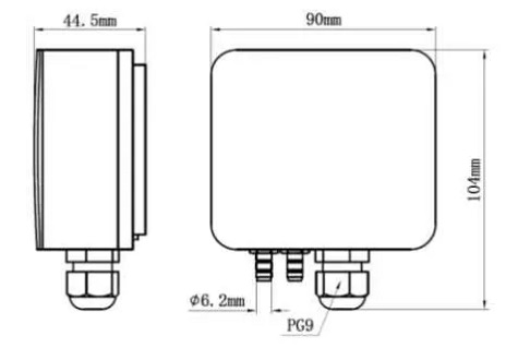 Micro Differential Pressure Transmitter Ribbed Connection 30VDC