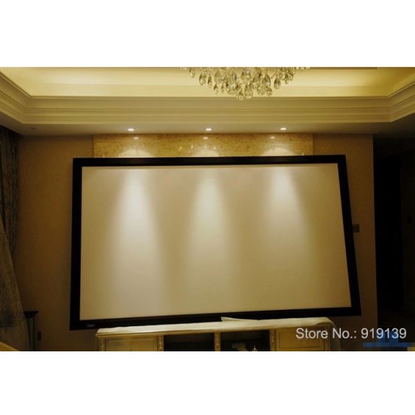 Amazing Picture Screen 160 Inch Curved Fixed Frame Projector Screens 16:9 Scale Support 3D