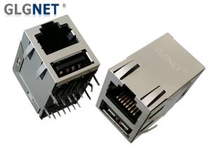 Magnetic Tab Up RJ45 Modular Jack RJ45 USB Connector With USB 2.0 Interface