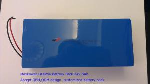 China 24V 5Ah Lithium LiFePo4 Battery Pack Solar Storage Energy UPS Power Backup on sale