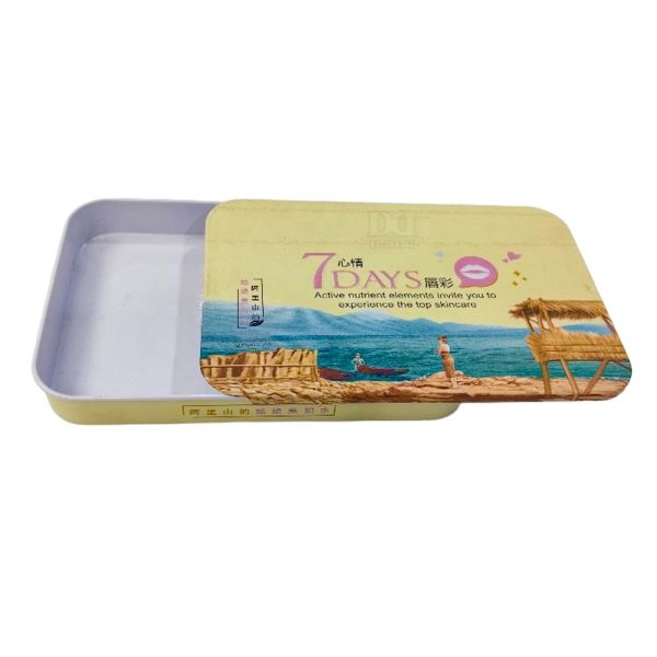 DADI 0.19mm-0.4mm Metal Hinged Candy Tin Box OEM ODM Rectangle Tin With Lid