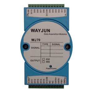 China WAYJUN 4-ch DI 4-ch Relay Output, RS485/232 Remote Module blue Data Acquisition Module I/O DIN35 on sale