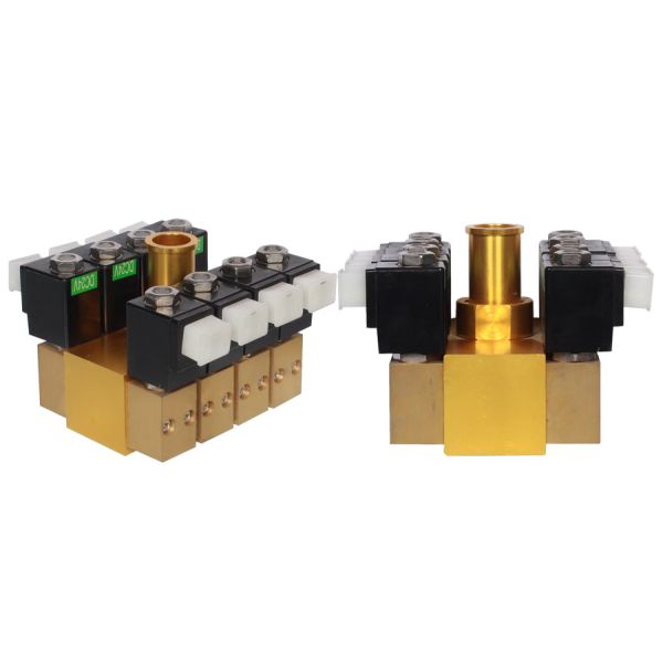 24 / 48 Position 1.5 Inch Solenoid Valve , Manifold 12 Volt Dc Solenoid Valve