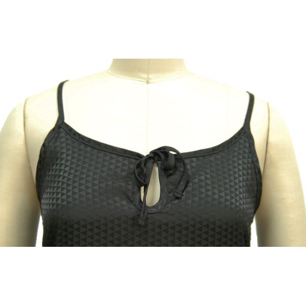 Jacquard Ladies Night Dresses Sleepwear Woman Black Satin Cami Dress Eco Friendly