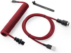 China Coiled Nylon USB C To USB A Cable For Gaming Mechanical Keyboard on sale